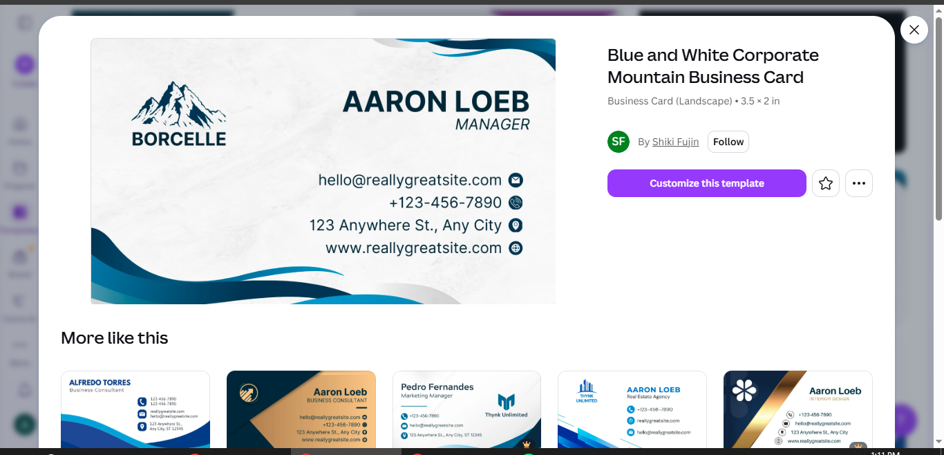 canva ai dashbord